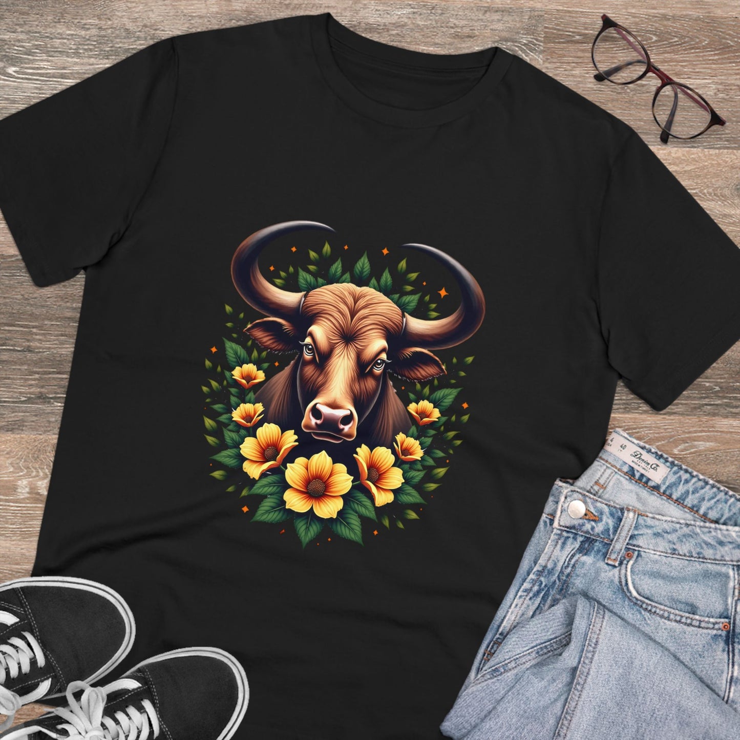 Floral Taurus - Organic T-shirt - Unisex