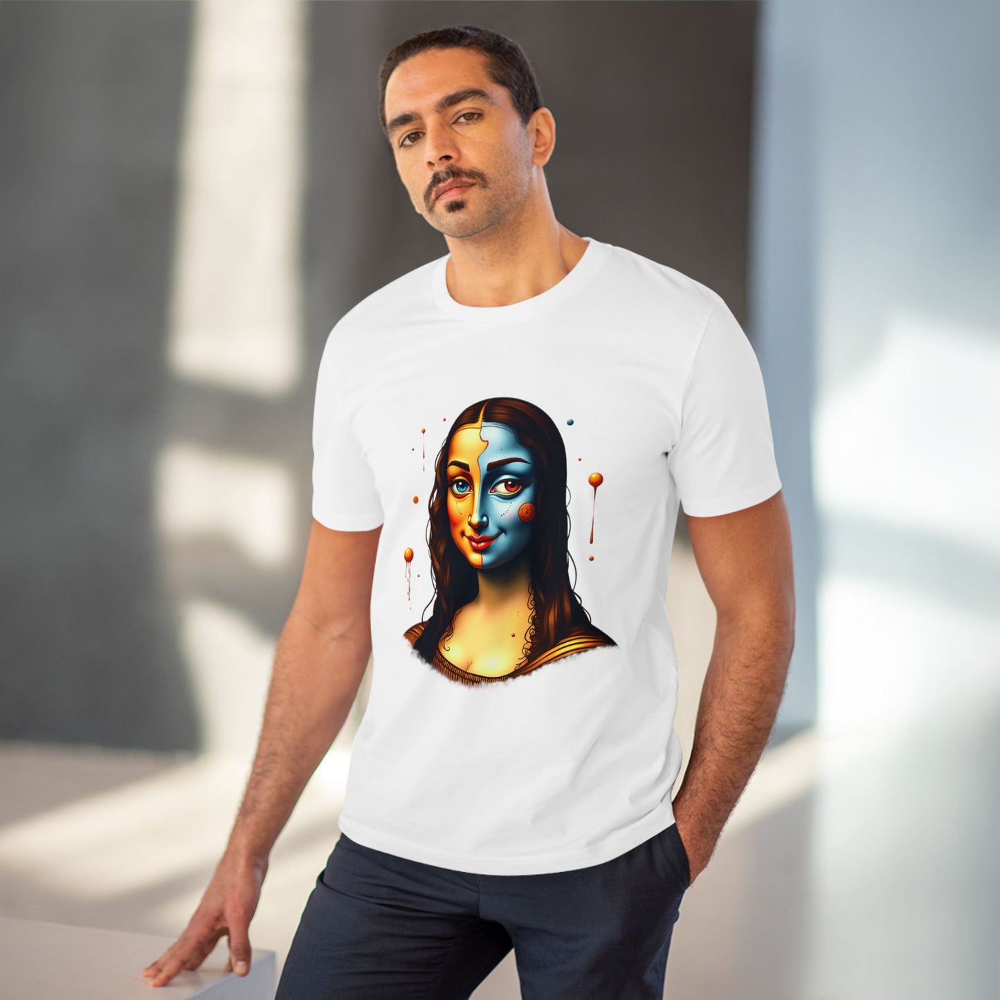 Surreal Mona - Organic T-shirt - White - Unisex