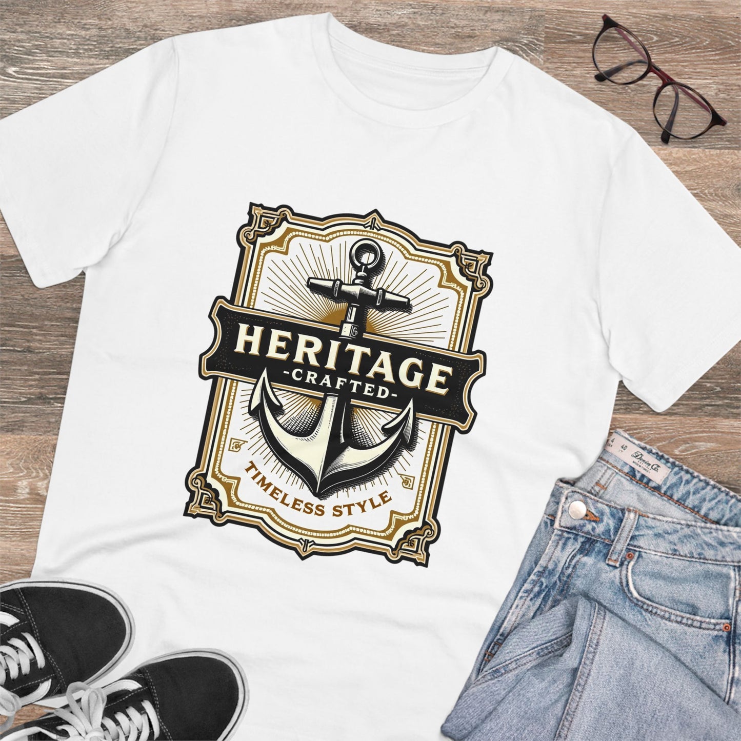 Vintage Anchor - Organic T-shirt - Unisex