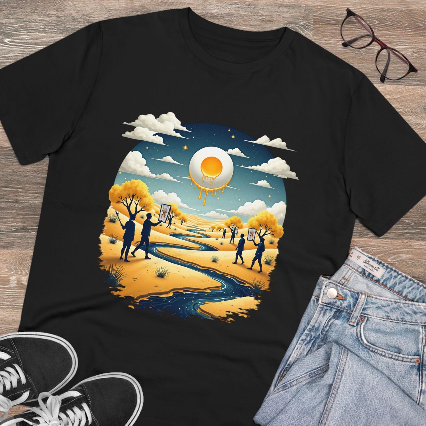 Surreal Desert - Organic T-Shirt - Black - Unisex