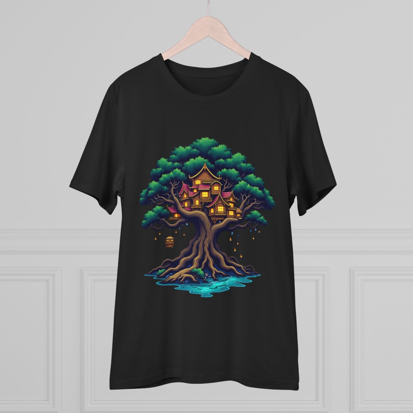 Celestial Village - Organic T-Shirt - Black - Unisex