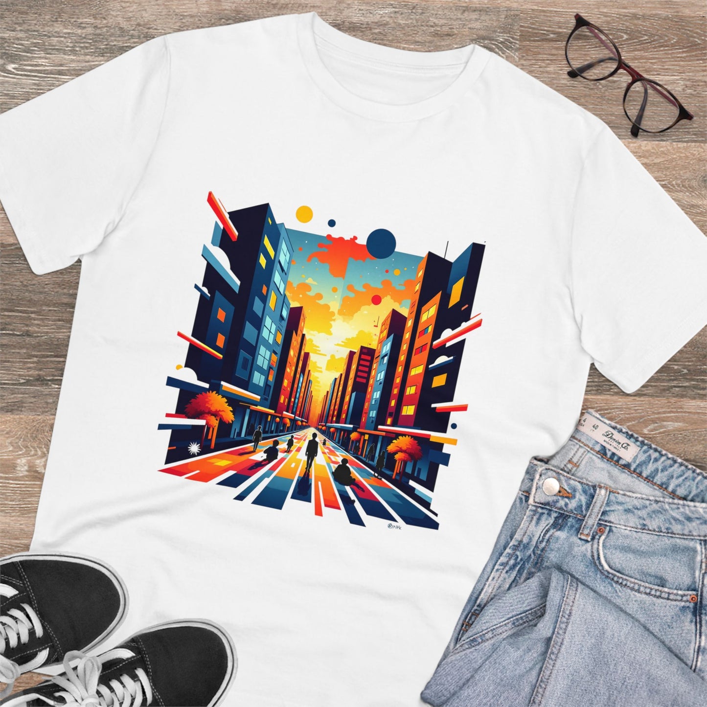 Urban Kaleidoscope - Organic T-shirt - White - Unisex