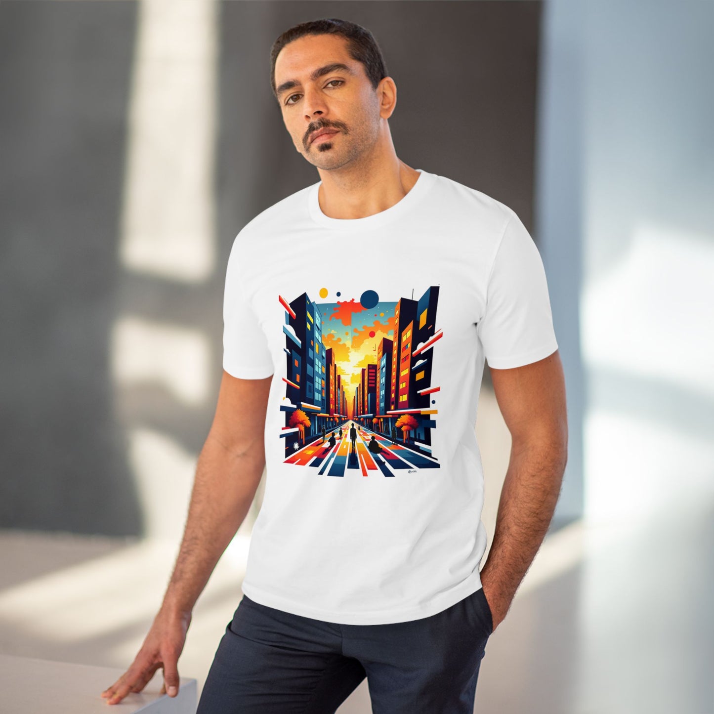 Urban Kaleidoscope - Organic T-shirt - White - Unisex