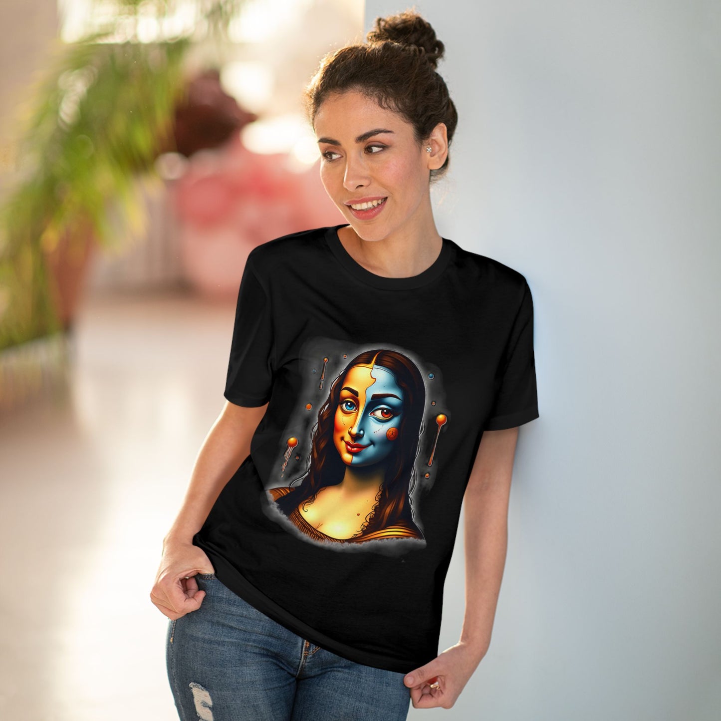 Surreal Mona - Organic T-Shirt - Black - Unisex